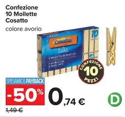 Carrefour Confezione 10 Mollette Cosatto offerta
