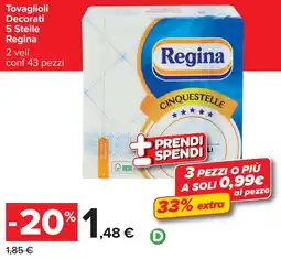 Carrefour Tovaglioli Decorati 5 Stelle Regina offerta