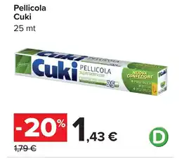 Carrefour Pellicola Cuki 25 mt offerta