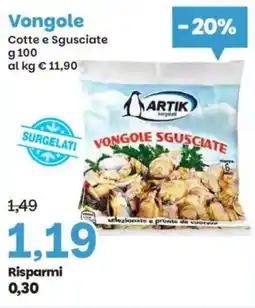 Prix Quality Artik vongole cotte e sgusciate offerta