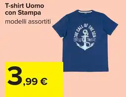 Carrefour T-shirt Uomo con Stampa offerta