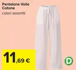 Carrefour Pantalone Voile Cotone offerta