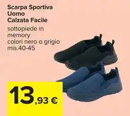 Carrefour Scarpa Sportiva Uomo Calzata Facile offerta