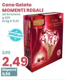Prix Quality Cono gelato momenti regali all'amarena offerta