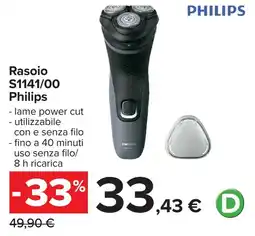 Carrefour Rasoio S1141/00 Philips offerta