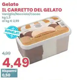 Prix Quality Gelato il carretto del gelato vaniglia/nocciola/cacao offerta