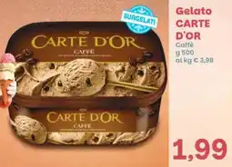 Prix Quality Gelato carte d'or caffè offerta