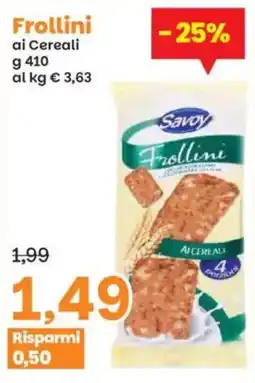 Prix Quality Savoy frollini ai cereali offerta