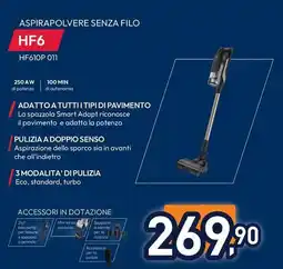 Unieuro HOOVER ASPIRAPOLVERE SENZA FILO HF6 offerta