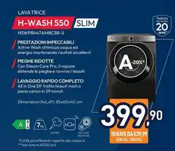 Unieuro HOOVER LAVATRICE H-WASH 550 SLIM H5WPB447AMBCB8-S offerta