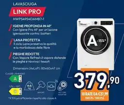 Unieuro HOOVER LAVASCIUGA LINK PRO HWPS4954DAMB7-1 offerta
