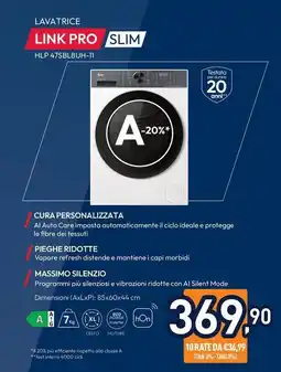 Unieuro HOOVER LAVATRICE LINK PRO SLIM HLP 47SBL8UH-11 offerta