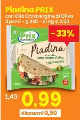 Prix Quality Piadina prix con olio extravergine di oliva offerta