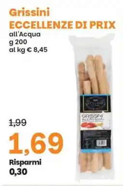 Prix Quality Grissini eccellenze di prix all'acqua offerta