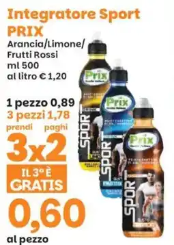 Prix Quality Integratore sport prix arancia/limone/ frutti rossi offerta