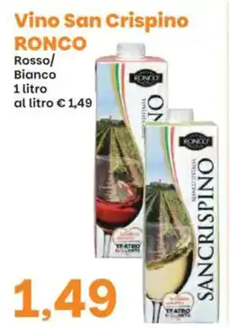 Prix Quality Vino san crispino ronco rosso/ bianco offerta