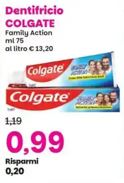 Prix Quality Dentifricio colgate family action offerta