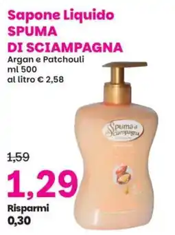 Prix Quality Sapone liquido spuma di sciampagna argan e patchouli offerta