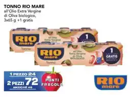 Esselunga TONNO RIO MARE all'Olio Extra Vergine di Oliva biologico offerta