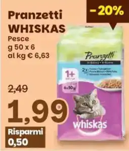 Prix Quality Pranzetti whiskas pesce offerta