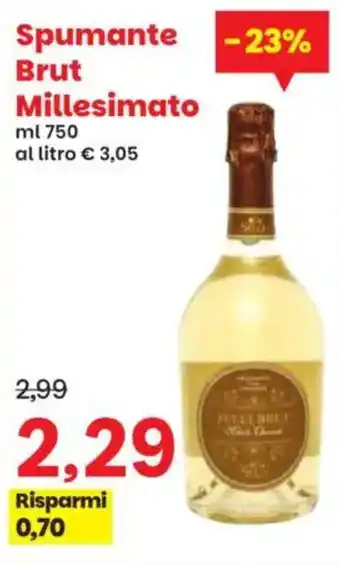 Prix Quality Spumante Brut Millesimato offerta