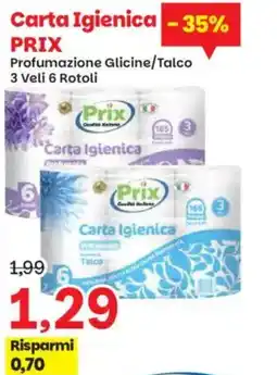 Prix Quality Carta igienica prix profumazione glicine/talco offerta