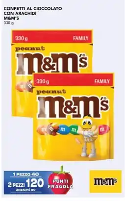 Esselunga Confetti al cioccolato con arachidi M&M'S offerta