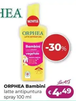 La Saponeria ORPHEA Bambini latte antipuntura spray offerta