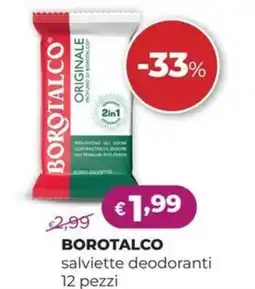 La Saponeria BOROTALCO salviette deodoranti offerta