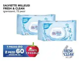 Esselunga Salviette milleusi FRESH & CLEAN offerta
