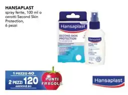 Esselunga HANSAPLAST spray ferite o cerotti Second Skin Protection offerta