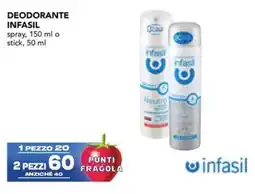Esselunga Deodorante INFASIL offerta