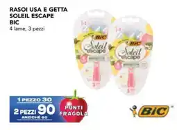 Esselunga Rasoi usa e getta soleil escape BIC offerta