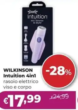 La Saponeria WILKINSON Intuition 4in1 rasoio elettrico viso e corpo offerta