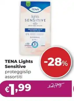 La Saponeria TENA Lights Sensitive proteggislip offerta