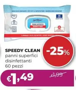 La Saponeria SPEEDY CLEAN panni superfici disinfettanti 60 pezzi offerta