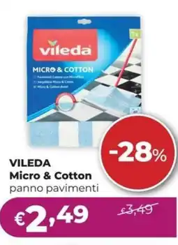 La Saponeria VILEDA Micro & Cotton panno pavimenti offerta