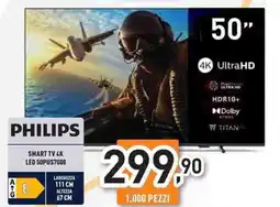Unieuro PHILIPS SMART TV 4K LED 50PUS7000 offerta