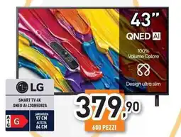 Unieuro LG SMART TV 4K ONED AI 43QNED82A offerta