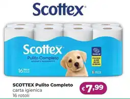 La Saponeria SCOTTEX Pulito Completo carta igienica 16 rotoli offerta
