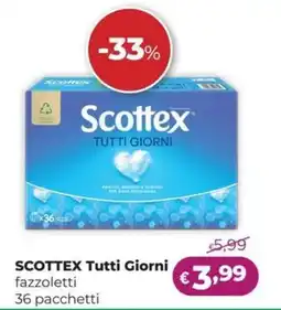 La Saponeria SCOTTEX Tutti Giorni fazzoletti 36 pacchetti offerta
