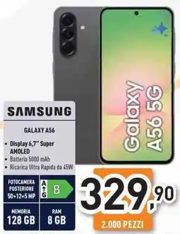 Unieuro SAMSUNG GALAXY A56 offerta