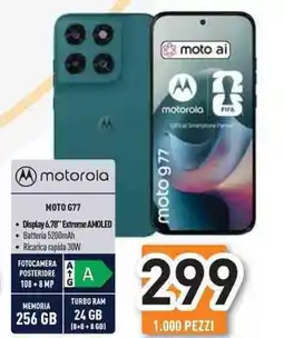 Unieuro motorola MOTO G77 offerta