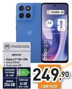 Unieuro motorola MOTO G57 offerta