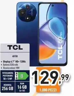 Unieuro TCL 60 5G offerta