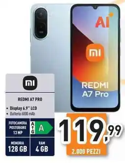 Unieuro Xiaomi REDMI A7 PRO offerta