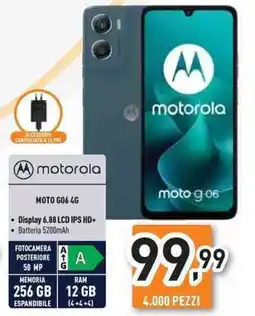 Unieuro motorola MOTO G06 4G offerta