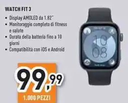 Unieuro Huawei watch fit 3 offerta