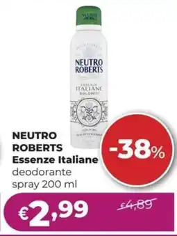 La Saponeria NEUTRO ROBERTS Essenze Italiane deodorante spray offerta