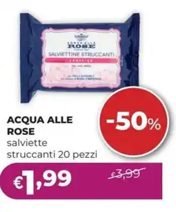 La Saponeria ACQUA ALLE ROSE salviette struccanti 20 pezzi offerta